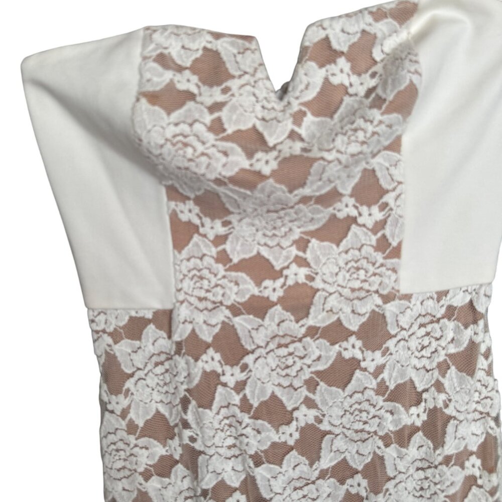 Rebecca Taylor Strapless Lace Overlay Cocktail Dress Size 4 - Picture 2 of 5
